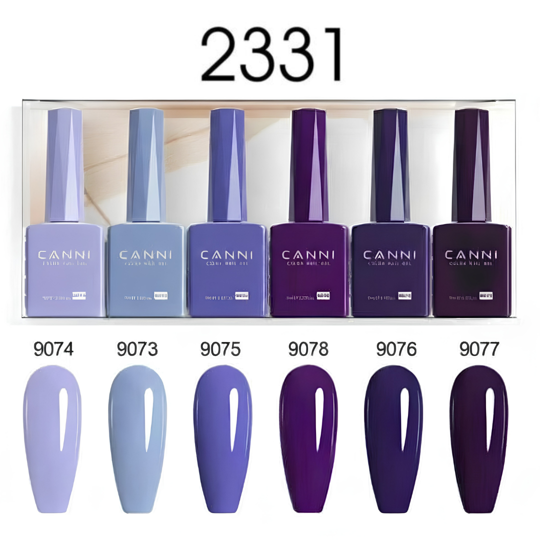 CANNI set gel lakova 2331 9ml 6 komada HEMA / TPO / HMPA Free