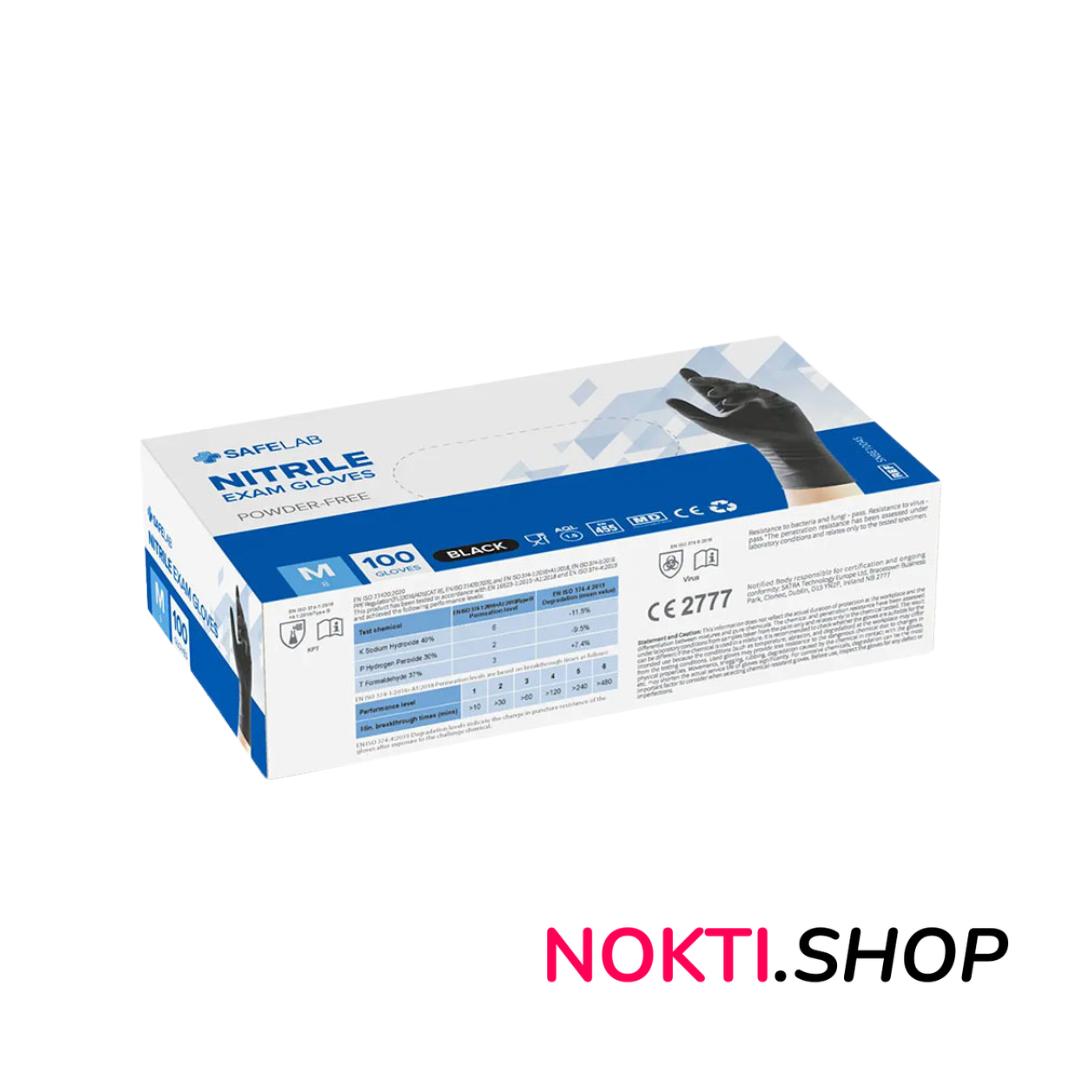 Rukavice nitril CRNE M 100 komada