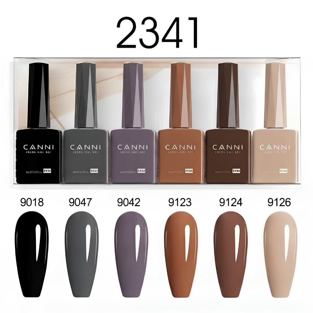 CANNI set gel lakova 2341 9ml 6 komada HEMA / TPO / HMPA Free