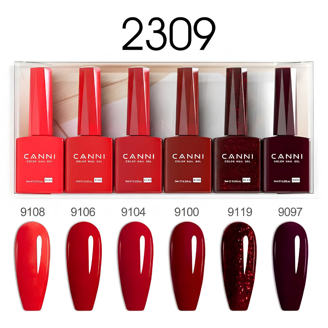 CANNI set gel lakova 2309 9ml 6 komada HEMA / TPO / HMPA Free