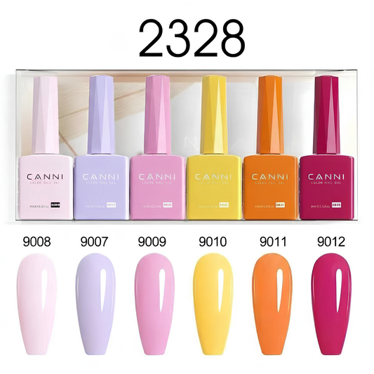 CANNI set gel lakova 2328 9ml 6 komada HEMA / TPO / HMPA Free