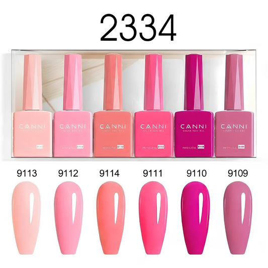 CANNI set gel lakova 2334 9ml 6 komada HEMA / TPO / HMPA Free