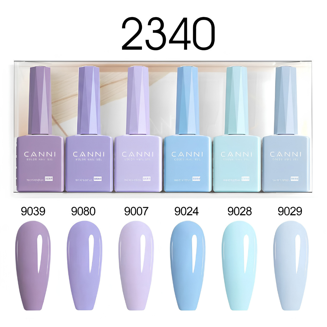 CANNI set gel lakova 2340 9ml 6 komada HEMA / TPO / HMPA Free