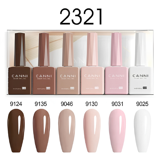 CANNI set gel lakova 2321 9ml 6 komada HEMA / TPO / HMPA Free (Copy)