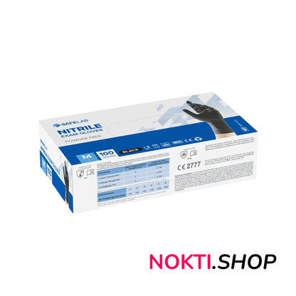 Rukavice nitril CRNE M 100 komada