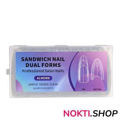 Sendvič dual tipse za nokte 240 kom – Badem