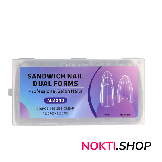 Sendvič dual tipse za nokte 240 kom – Badem
