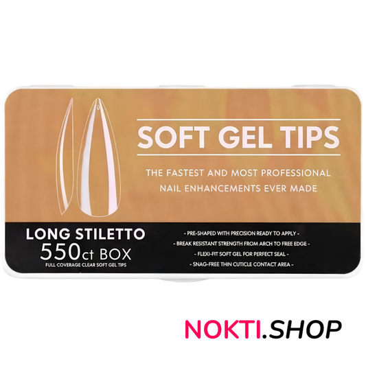 Soft Gel Tipse LONG STILETTO 550 komada
