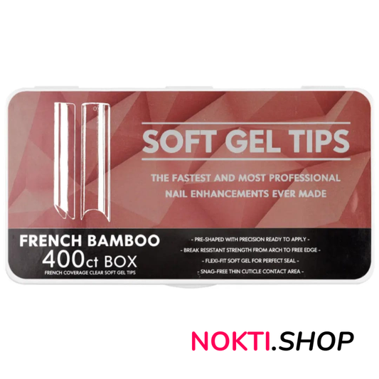 Soft Gel Tipse FRENCH BAMBOO 400 komada