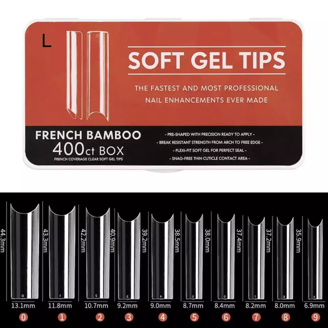 Soft Gel Tipse FRENCH BAMBOO 400 komada