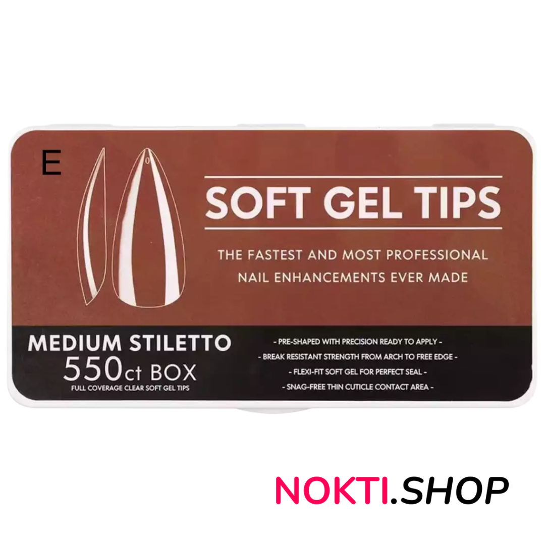 Soft Gel Tipse MEDIUM STILETTO 550 komada