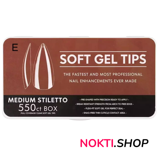Soft Gel Tipse MEDIUM STILETTO 550 komada
